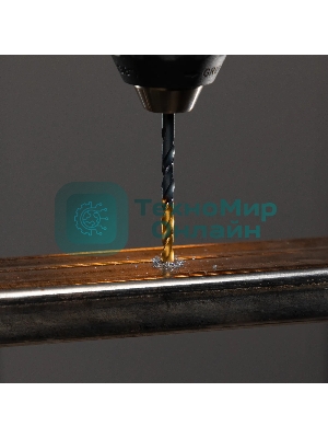 Сверло по металлу Denzel 3,8 мм, HSS-Tin, Golden Tip, 10 шт.