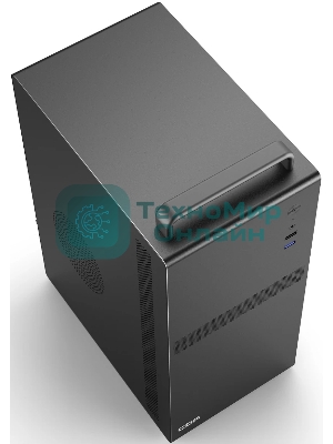 Компьютерный корпус CBR mATX Minitower V205, без БП, 1хUSB 3.0, 1хUSB 2.0, HD Audio+Mic, ручка, каркас металл 1.8мм, Black PCC-MATX-V205-WPSU