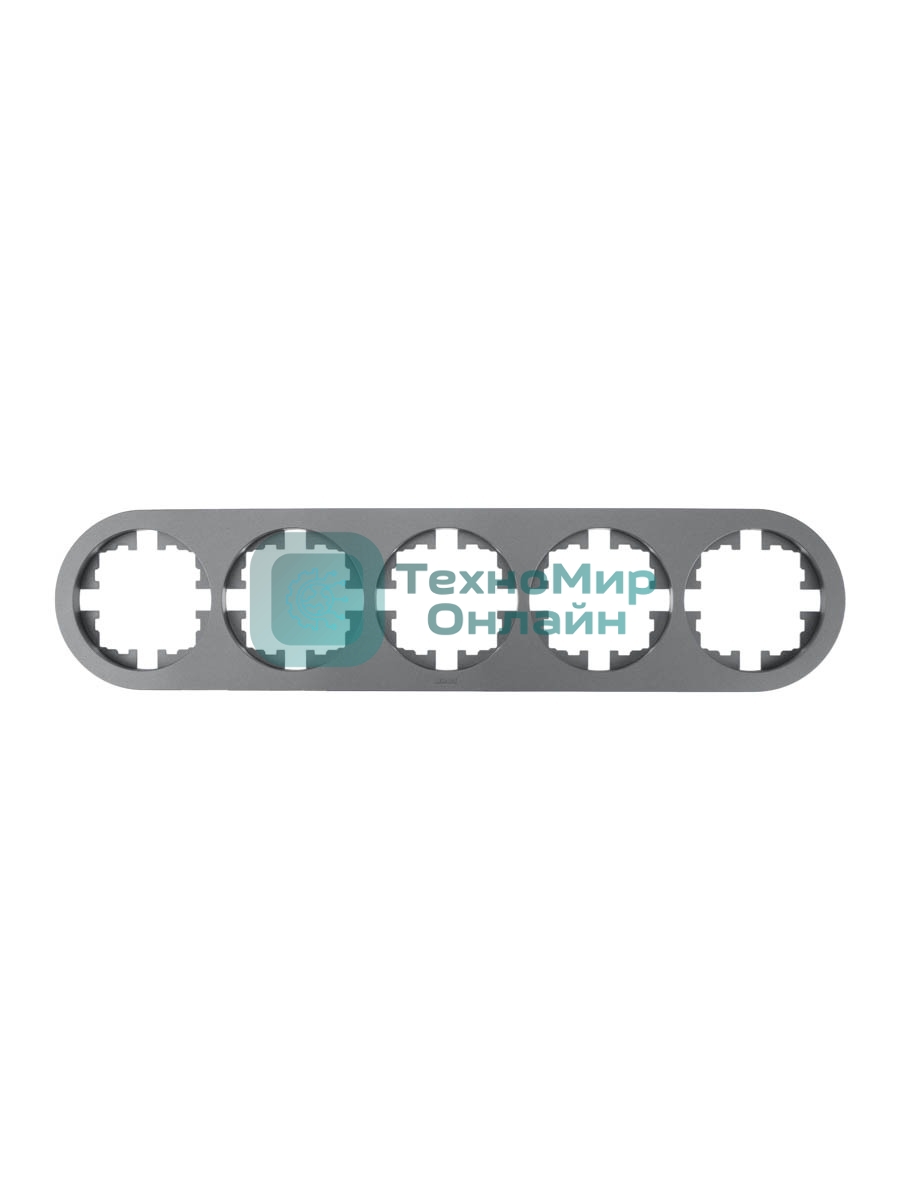 Рамка 5-м OSEN горизонт. круглая серый матовый LEZARD 744-7400-150