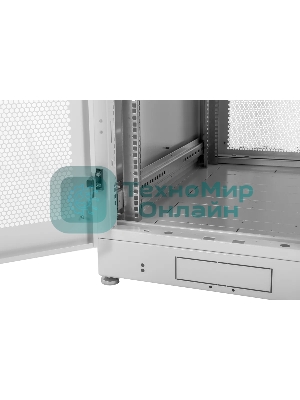 Шкаф серверный напольный ЦМО 48U (600 1200) дверь перфорированная, задние двойные перфорированные, цвет черный
