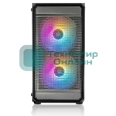 Компьютерный корпус XASTRA A303M 3FRGb Black mATX/Mesh/ tempered glass/2x140мм + 1x120мм FRGb fans/ A303M-2FC14F-1FC12F