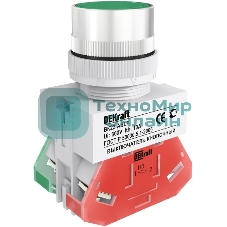 Выключатель кнопочный DEKraft ABLF 22 мм ЗЕЛЕНЫЙ 220В ВK-22