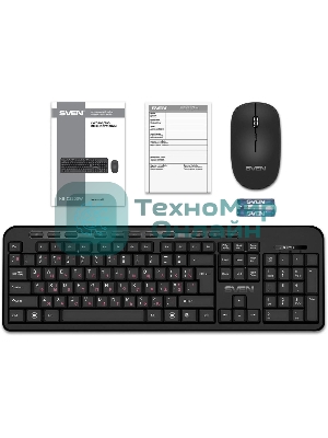 Комплект клавиатура + мышь SVEN KB-C3200W беспроводные клавиатура и мышь, черные