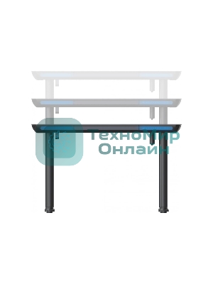 Стол компьютерный Cactus CS-EGD-BK-LED столешница закаленное стекло, черный, каркас черный