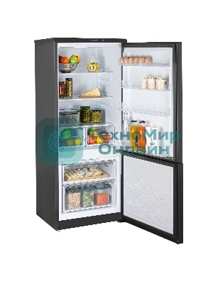 Холодильник Бирюса W551 графит двухкамерный 180/60л морозилка снизу, автоматическое оттаивание