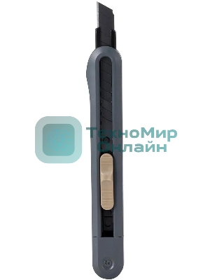 Нож канцелярский Deli ENS063-GR Nusign, ширина лезвия 9 мм, фиксатор сталь серый