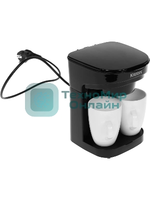 Кофеварка капельная Kitfort KT-764 черный, исп. кофе - молотый, 0.3 л, 450 Вт