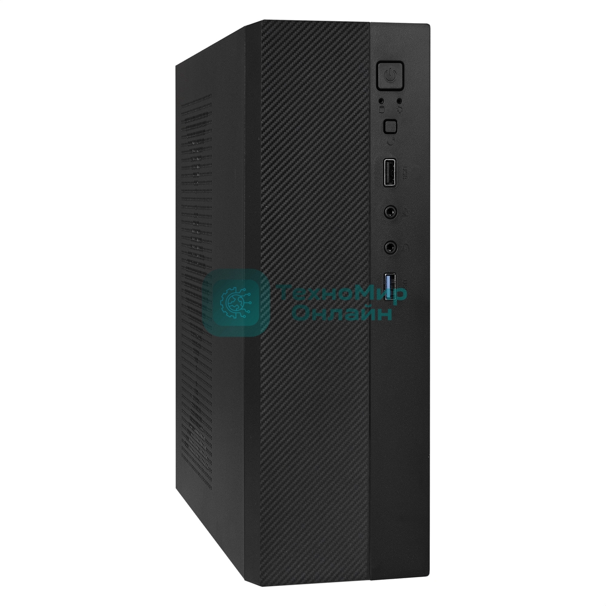 Компьютерный корпус Desktop ExeGate EX291267RUS MI-301U (mATX/mini-ITX, без БП, 1*USB+1*USB 3.0, аудио, черный)