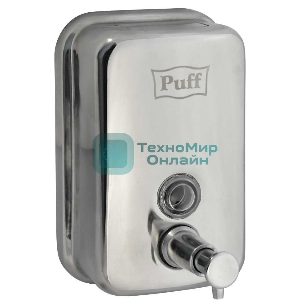 Дозатор для жидкого мыла из нерж. стали Puff-8605, хром, 500 мл, глянцевый, 17х12х12 см