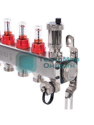 Коллектор Royal Thermo нерж. в сборе с расходомерами 1