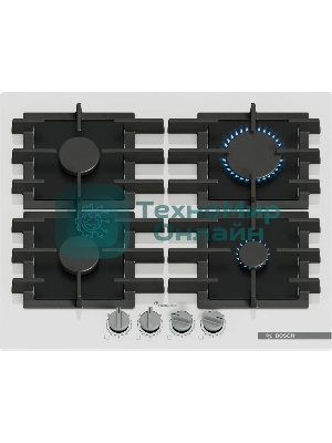 Газовая варочная панель Bosch PPP6A2I40R белый