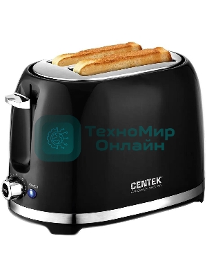 Тостер Centek СТ-1432 черный/стальной