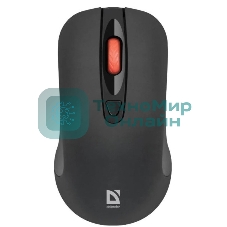Мышь беспроводная Defender Nexus MS-195 черный, 1600 dpi, радиоканал, USB, кнопки - 4
