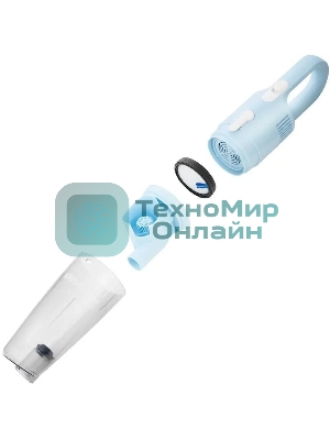 Пылесос вертикальный Kitfort KT-586-2 голубой, питание от сети, 400 Вт, уборка сухая, пылесборник 1,2 л