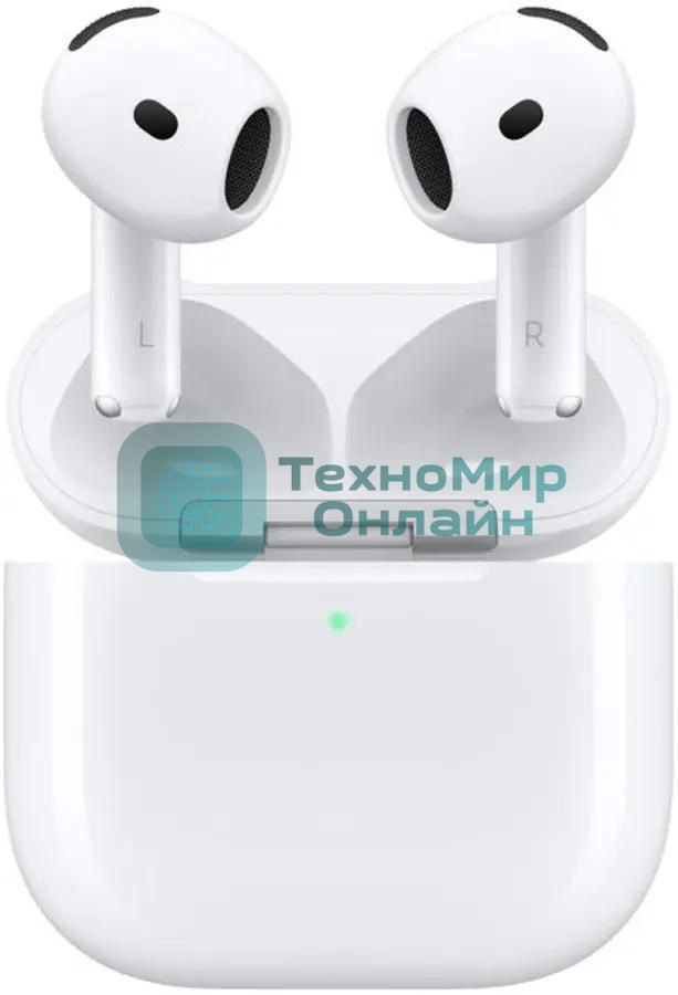 Наушники TWS Apple AirPods 4 ANC белый, вкладыши, Bluetooth, активное шумоподавление, беспроводная зарядка, до 4 ч