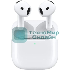 Наушники TWS Apple AirPods 4 ANC белый, вкладыши, Bluetooth, активное шумоподавление, беспроводная зарядка, до 4 ч