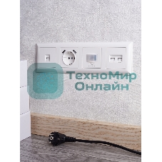 Рамка 4-местная IEK BRITE РУ-4-Бр DECOR 3D-форма белый