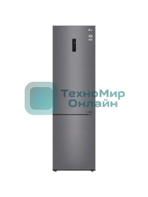 Холодильник LG GA-B509CLSL графитовый двухкамерный 277/107л морозилка снизу, No Frost