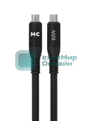 Дата-кабель MORE CHOICE (4620202554543) K83aa 2м USB 3.0A PD 60W для Type-C Type-C- 2м, черный