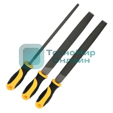 Набор напильников 3шт №2 Deli DL353083 200мм, инструментальная сталь T12, пластиковая рукоятка