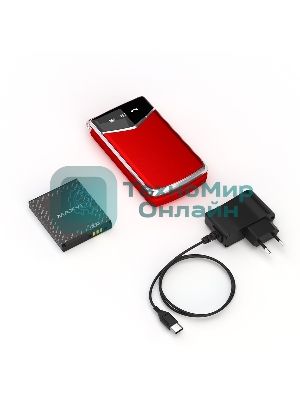 Мобильный телефон Maxvi E11 красный/серебристый