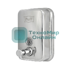 Дозатор для жидкого мыла из нерж. стали Puff-8605, хром, 500 мл, глянцевый, 17х12х12 см