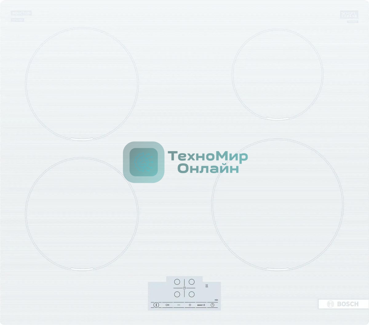 Индукционная варочная панель Bosch Serie 6 PUE612BB1E белый