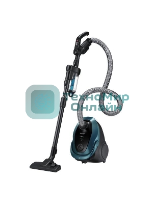 Пылесос Samsung VC20M2540JN/EV черный/зеленый, 460/2000 Вт, уборка сухая, пылесборник мешок 2.5 л
