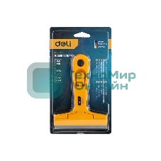 Скребок Deli DL4723C 145мм Ширина лезвия: 18 мм. Толщина лезвия: 0,5 мм. Высокопрочный пластик ручки. Лезвие из сплава.