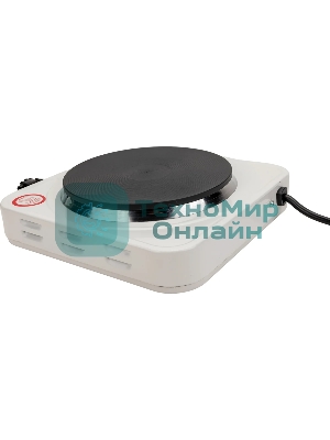 Плита настольная электрическая Добрыня DO-2206W белая, 1конф.1,0кВт,чугун