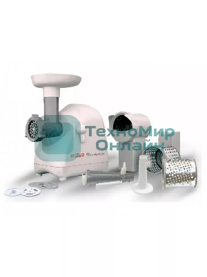 Мясорубка электрическая Белвар КЭМ-П2У 302-11 белый, 1500 Вт, 1.8 кг/мин, реверс, насадки - 6