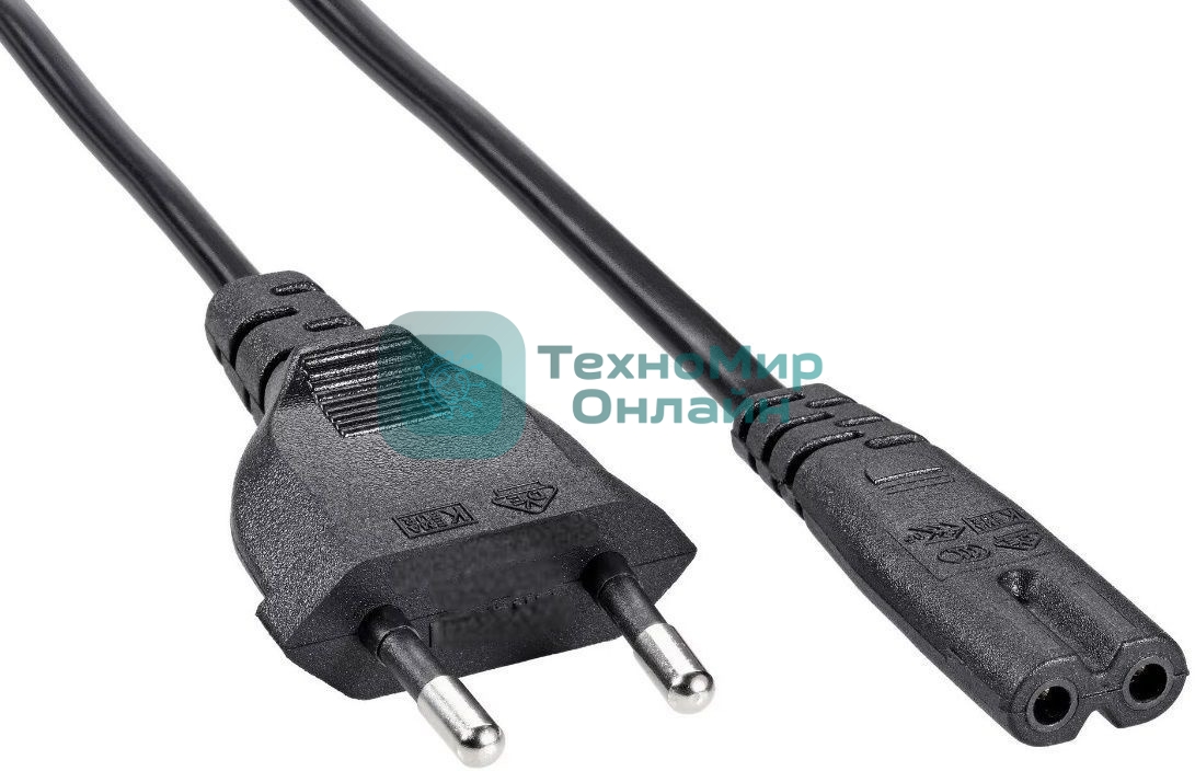Кабель Premier 5-180 IEC C7 (2-pin) Евровилка 1.8м (5-180(0.5) 1.8) черный (Bulk)