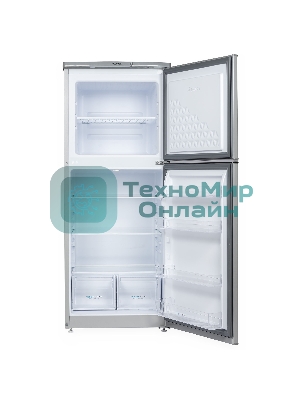 Холодильник Бирюса M553 металлик двухкамерный 160/70л морозилка сверху автоматическое оттаивание