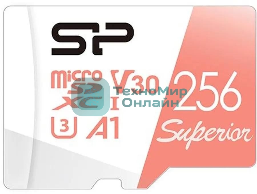 Флеш карта microSD 256Gb Silicon Power Superior A1 microSDXC Class 10 UHS-I U3 100/80 Mb/s