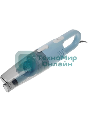 Пылесос вертикальный Kitfort KT-586-2 голубой, питание от сети, 400 Вт, уборка сухая, пылесборник 1,2 л