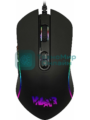 Комплект клавиатура+мышь Qumo Wartime проводной, USB, 3200 DPI, чёрный