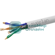Кабель сетевой информационный Suprlan 01-0332-1, cat.5e U/UTP, 4 пары, 24AWG, PVC, внутренний, 100м, серый