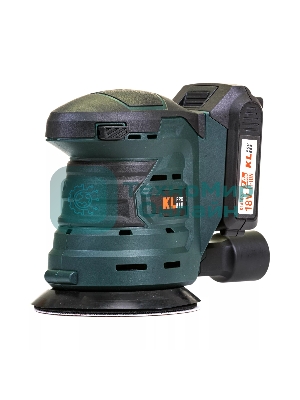 Эксцентриковая шлифовальная машина аккумуляторная KLPRO KLEZ18-20 (18В, Li-ion-2шт, 2.0А·ч, ЗУ 2,4А)