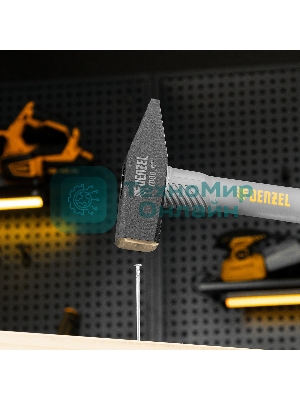 Молоток слесарный Denzel 1000 г, кованый, фибергласовая рукоятка c TPR покрытием