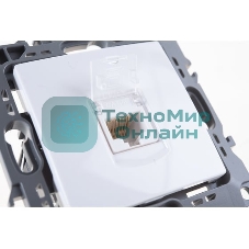 Розетка информационная ЭРА RJ45, IP20, белый (10/100/2800)