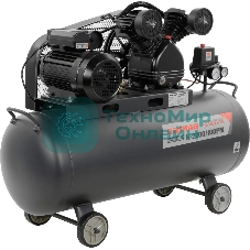 Компрессор поршневой Парма K-2200/100РМ масляный, 336 л/мин, 100 л, 2200 Вт, серый/черный