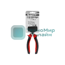 Длинногубцы прямые Matrix, 160 мм, хром-ванадий, двухкомпонентные рукоятки