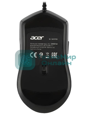 Мышь проводная Acer OMW144 черный, 3200 dpi, USB, кнопки - 7