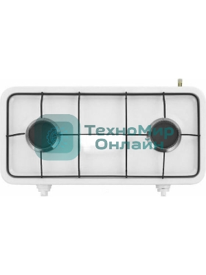 Плита настольная газовая Energy EN-002 белый, 6,4 кВт, газовая горелка, конфорки - 2, эмалированная сталь, поворотные переключатели