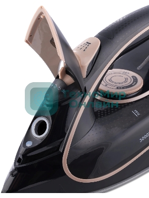 Утюг Domfy DSC-EI901 черный/золотистый, 3000 Вт, 220 г/мин, 450 мл
