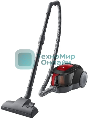 Пылесос LG VC5316NNTR черный/красный, 330/1600 Вт, уборка сухая, пылесборник контейнер 1.3 л