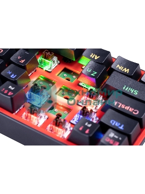 Клавиатура Redragon Fizz проводная, USB Type-A, чёрный/красный