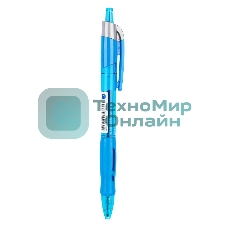 Ручка гелевая автоматическая Deli Arris EG08-BL прозрачный/голубой, d=0.5мм, синие чернила, резиновая манжета