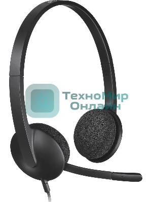 Гарнитура проводная Logitech Headset H340 USB graphite