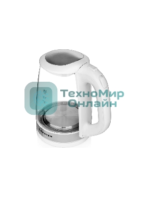 Чайник электрический BRAYER BR1040WH 2220 Вт, 2 л, стек л, белый.